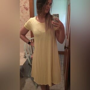 Yellow Short Sleeve Dress